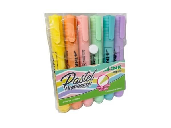 AHB-6P RESALTADOR DE TEXTOS PASTEL X6