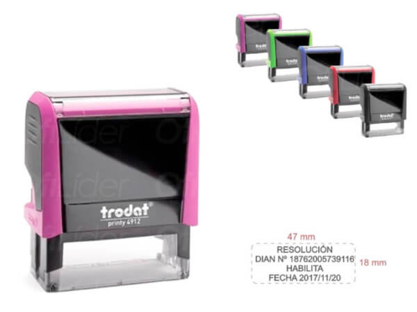 Referencia 27-07 CAJA SELLO TRODAT 4912
