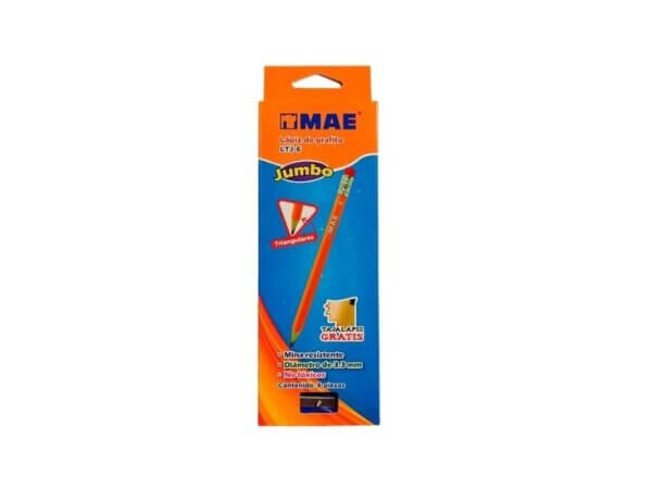 LTJ-6 LÁPIZ GRAFITO  TRIANGULAR JUMBO X 6