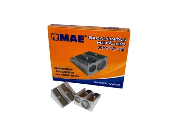 SMT2-12 SACAPUNTAS METÁLICO DOBLE  CAJA X 12