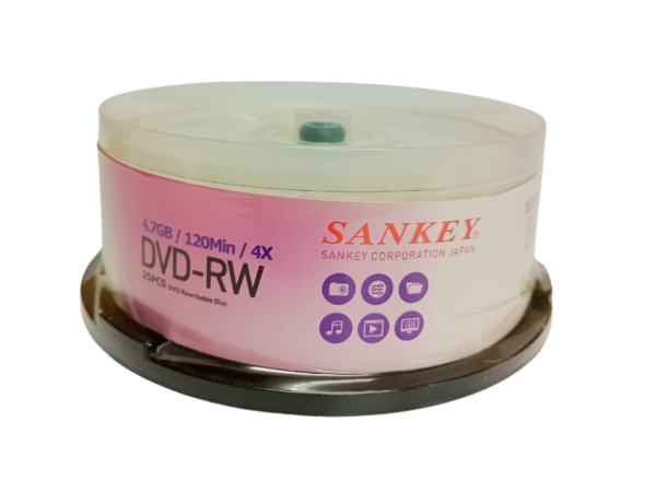 DVD-RW Paquete x 25 unidades